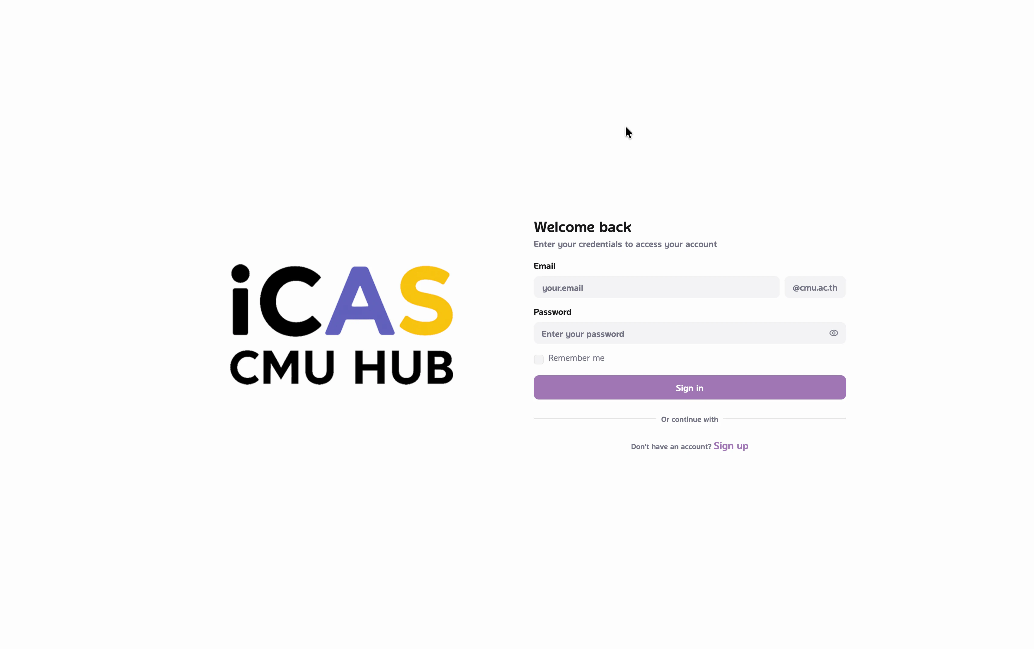 iCAS-CMU HUB screenshot 1